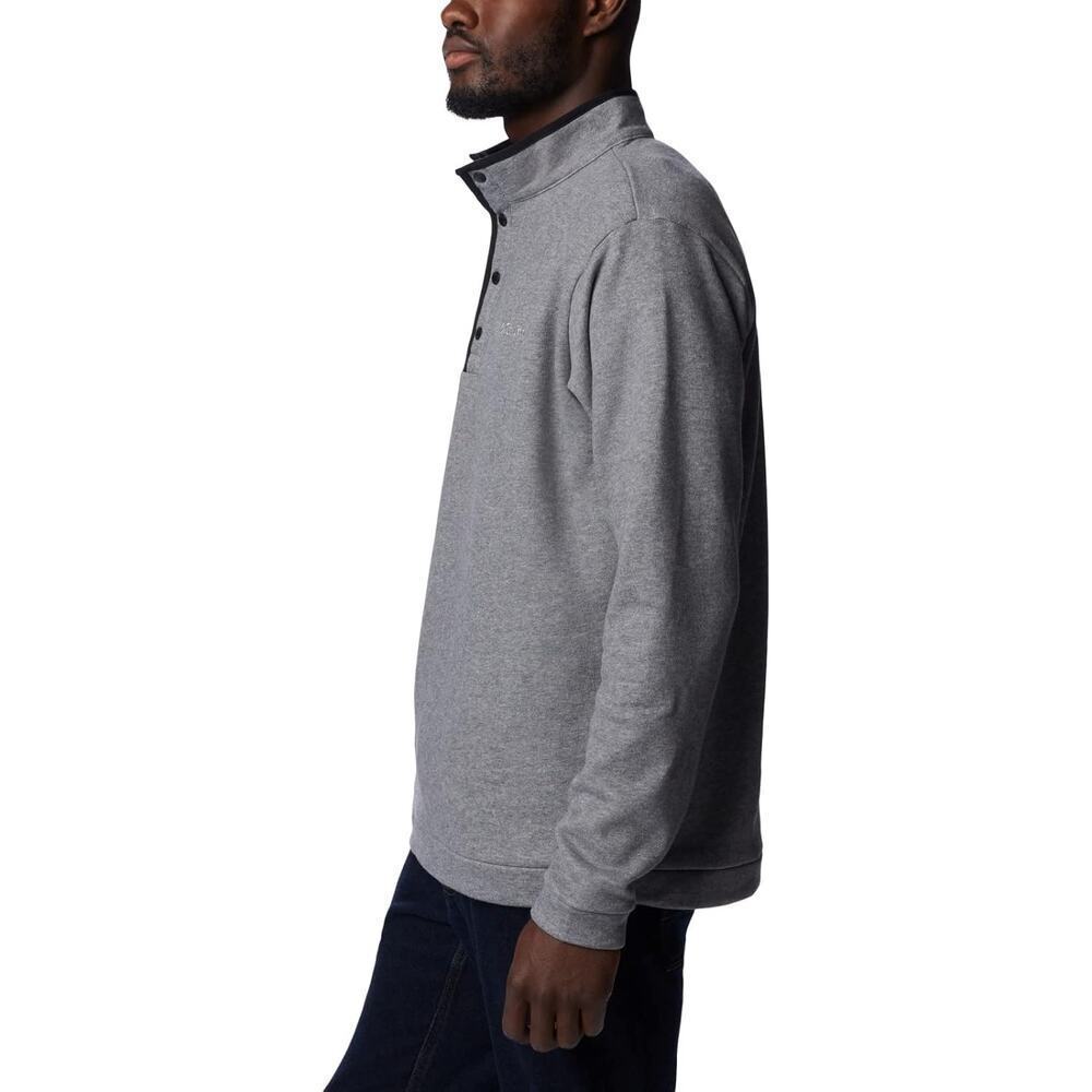 Columbia Men's Hart Mountain Half Snap, Charcoal Heather, Size XL - Picture 3 of 8